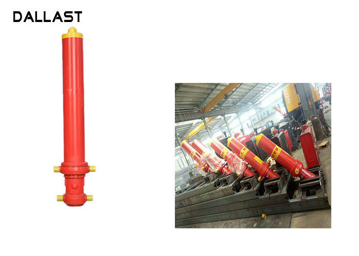 Multi Stage Telescopic Single Acting Hydraulic Cylinder Hydraulic Oil Working Medium